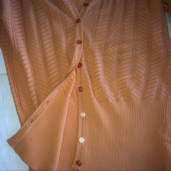 Elegant vintage light orange 🍊 cardigan🤩 - Picture 5 of 8